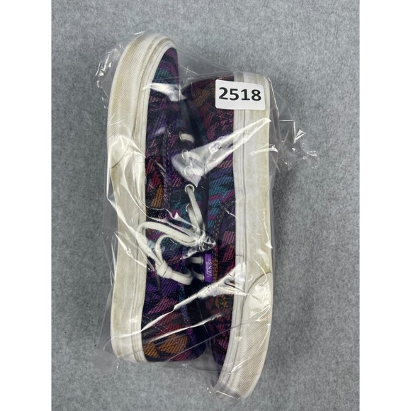 Vans Black Geometric Aztec Canvas Sneaker Shoe Mens 7 Womens 8.5 Vintage - Picture 11 of 11